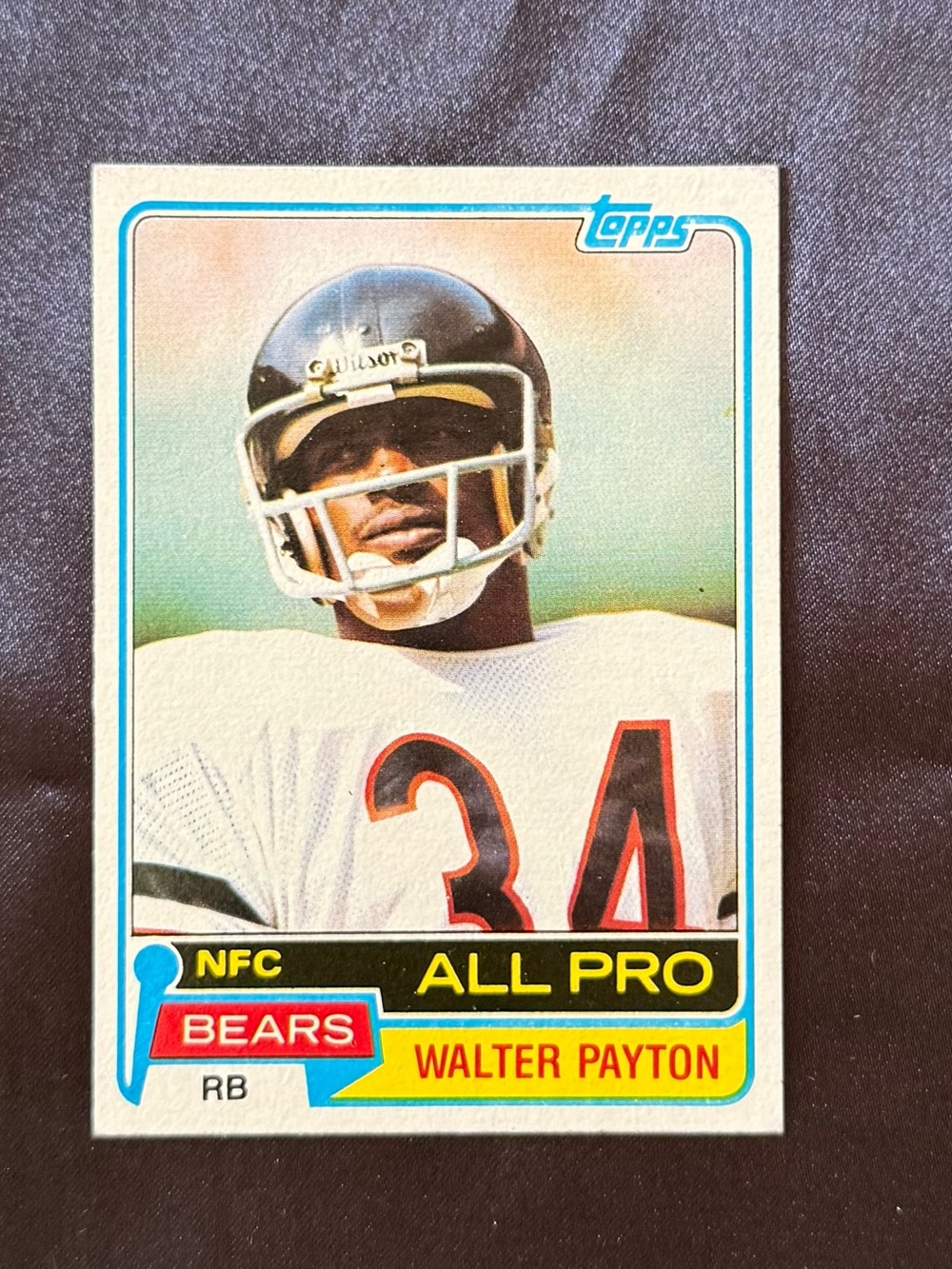 Walter Payton #400 Topps HOF, 1981, NFC All-Pro, Bears, MT/NM, Superbly Centered